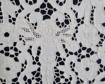 Grande serviette de bain éponge avec toile aida pour broderie au point