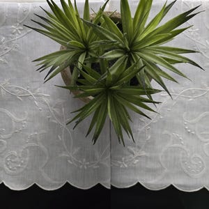 Rich pure linen sheet Bellora with hand embroidery full stitch ecru&#39; color sheet linen