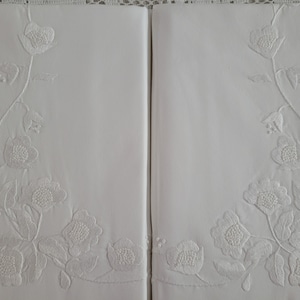 Percale Cotton Sheet Full Stitch Embroidery by Hand Sheet Cotton