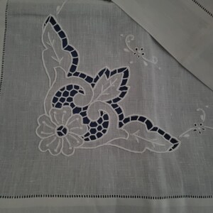 pure linen sheet with embroidery. Completely handmade sheet linen