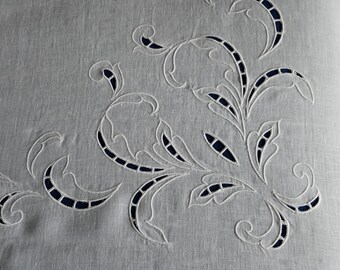 Bellora linen bedspread machine embroidery king size 280 x 295 cm bedspread linen