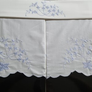 Machine embroidered sheet in pure cotton percale of the highest quality sheet cotton