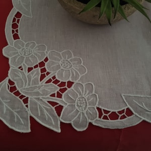 pure linen sheet with embroidery. Completely handmade sheet linen