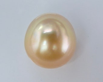 Gem Quality, South Sea Gold Pearl 11mm–12mm Drop and Oval Shape, Natural Golden Color, Excellent Luster, Undrilled