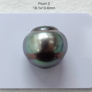 South Sea Tahitian Baroque Pearl 16mm-17mm, Natural Dark Peacock Overtones, Excellent Luster, Undrilled, Genuine Tahitian Pearl