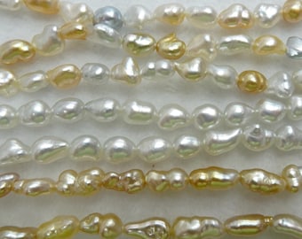 Zuidzee Keshi parels 3-5 mm – Natuurlijke glans, snoer van 40 cm voor het maken van sieraden