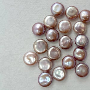 PURPLE FRESHWATER Coin Pearl 15mm-16mm Large Size - Natural Color - Excellent Luster - Smooth Skin - Jewelry Making - 1 Pearl