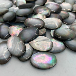Rara madreperla di Tahiti piatta piccola di alta qualità colore naturale esotico tahitiano autentico forma a disco altamente iridescente molto rara - 1 pezzo