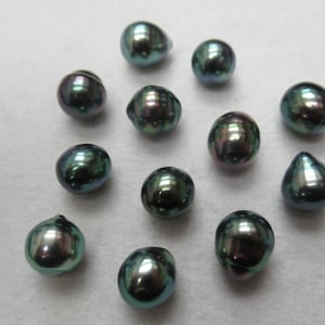 South Sea Tahitian Circle' Pearl Intense Natural Peacock Colors 8mm-12mm High Quality Exotic Tahitian Genuine Pearl - 1 Piece