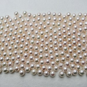 Japanese Akoya Half-drilled Pearls 5-9mm, Perfectly Round, High Luster, Genuine Cultured Saltwater Pearl, AA-AAA - 1 Piece