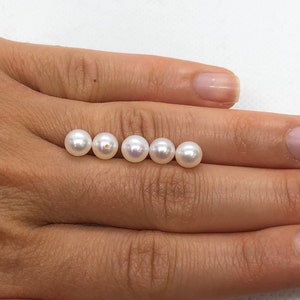 Chinese Freshwater 2mm-11mm Fine Quality White Half-Drilled Pearls  Genuine Pearl Beads