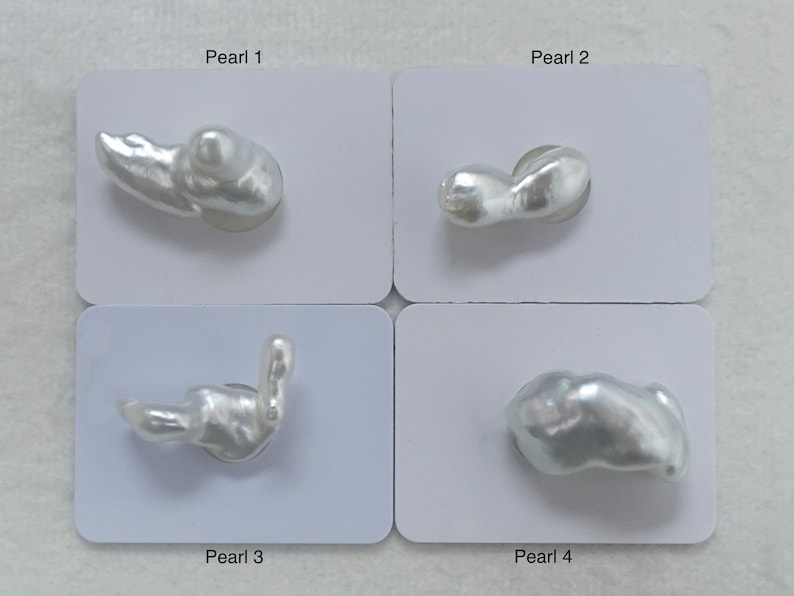 Keshi Pearl - South Sea - All Nacre, No Nucleus - High Quality - Natural Bright Colors - Excellent Metallic Luster - RARE image 5