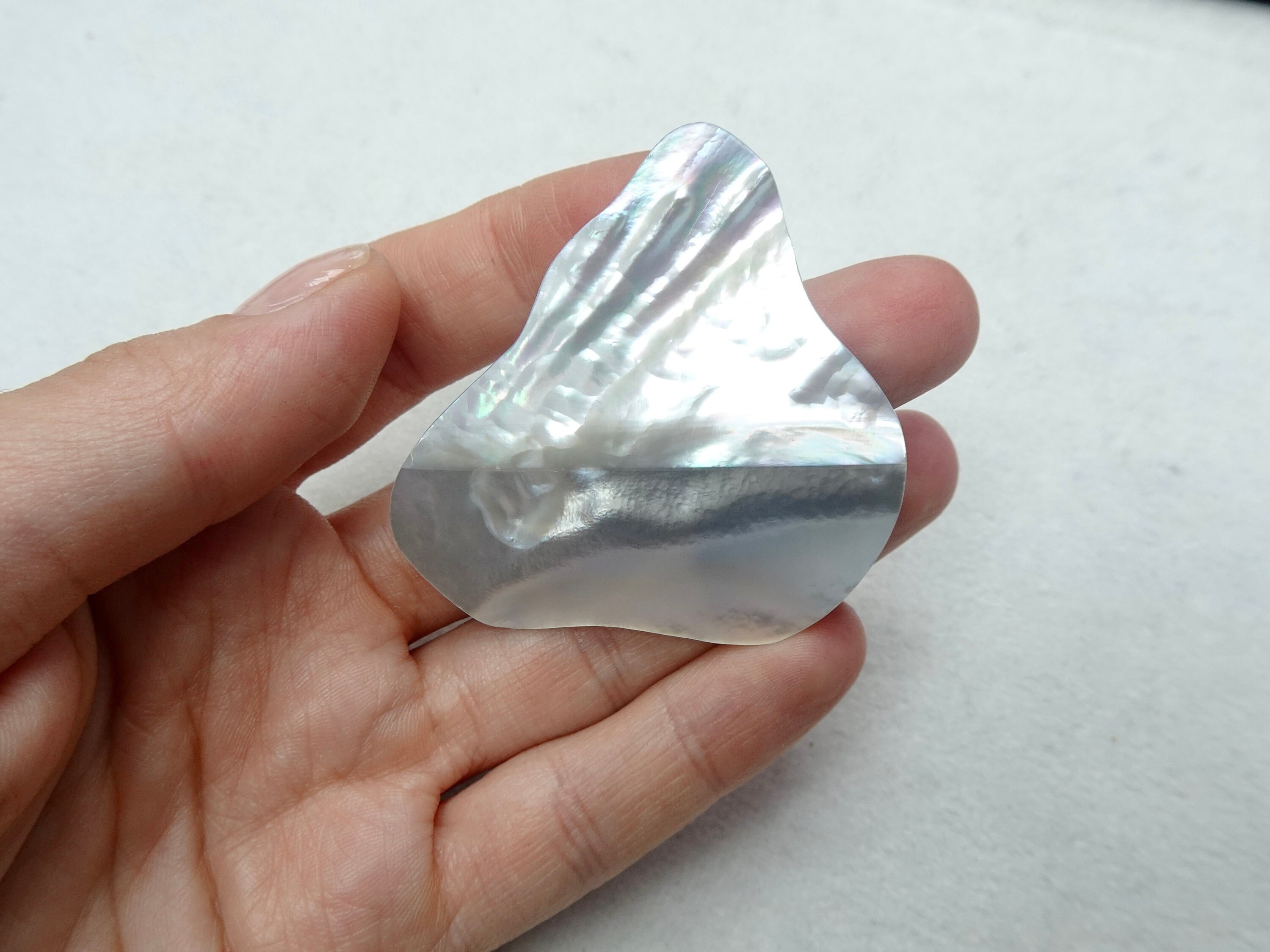 Incredible Mabe Blister Pearl with Mother of Pearl - Perfect for JEWELRY, Vibrant Silver, Iridescent Hues, Smooth, Beautiful Unique Piece