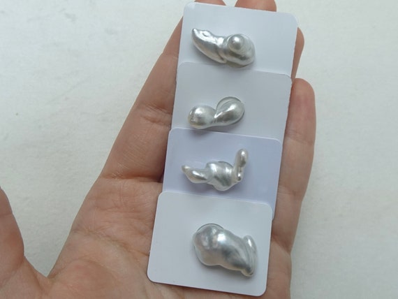 Keshi Pearl - South Sea - All Nacre, No Nucleus -  High Quality - Natural Bright Colors - Excellent Metallic Luster - RARE