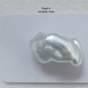 Keshi Pearl - South Sea - All Nacre, No Nucleus - High Quality - Natural Bright Colors - Excellent Metallic Luster - RARE image 7