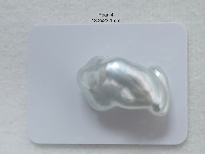 Keshi Pearl - South Sea - All Nacre, No Nucleus - High Quality - Natural Bright Colors - Excellent Metallic Luster - RARE image 7