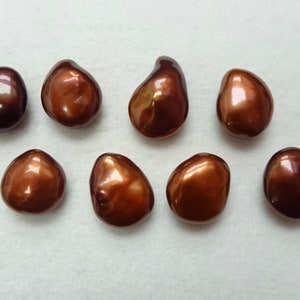 Chocolate/Bronze Baroque Freshwater Pearl - Treated Color - 13mm-14mm - Excellent Luster - Jewelry Making - 1 Pearl