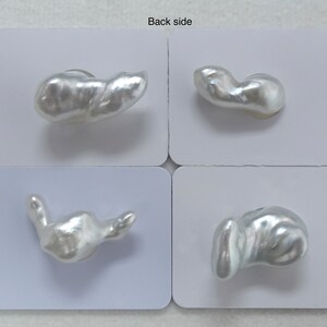 Keshi Pearl - South Sea - All Nacre, No Nucleus - High Quality - Natural Bright Colors - Excellent Metallic Luster - RARE image 8