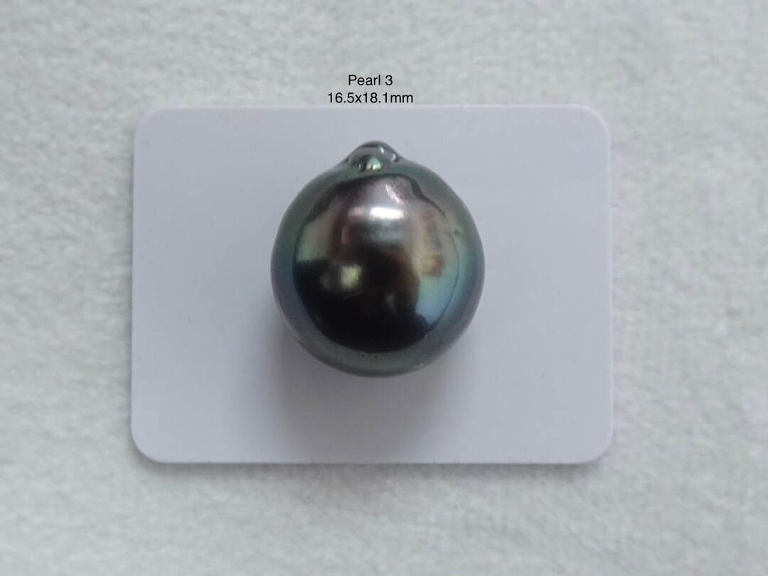 Collana con perla nera di Tahiti 9-10 mm, classe AAA, fiamma di amore, in argento 925/1000, 45 cm