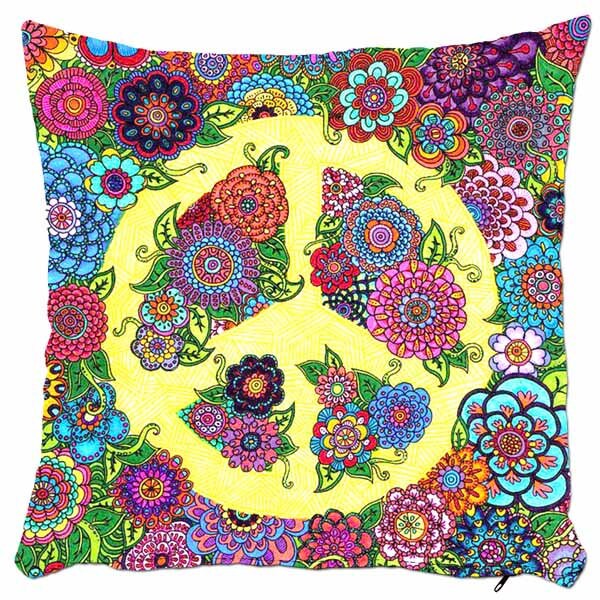 Peace Art Pillow Decorative Pillow Raver Gift Home Decor | Etsy