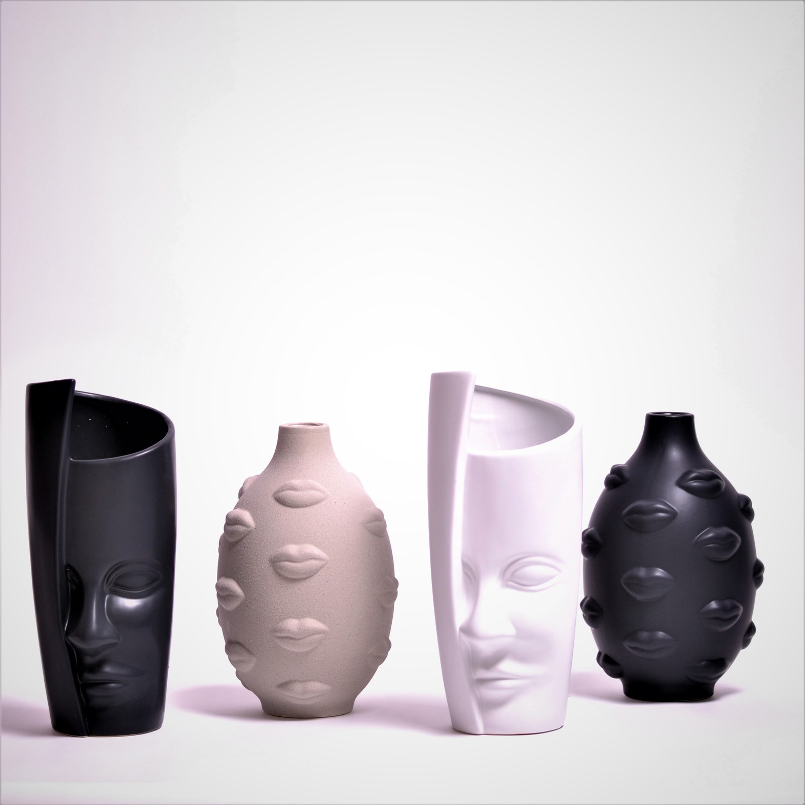 Face Sculpture Vase Head Flower Vase Modern Plant Holder Etsy