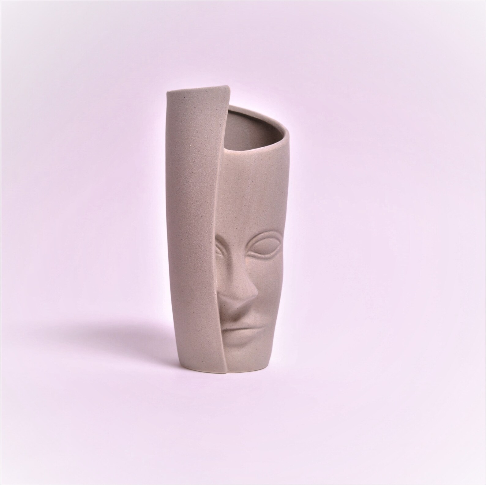 Face Sculpture Vase Head Flower Vase Modern Plant Holder Etsy