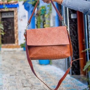 Hand Woven Leather Crossbody Bag Leather Bag Now You Can Add a