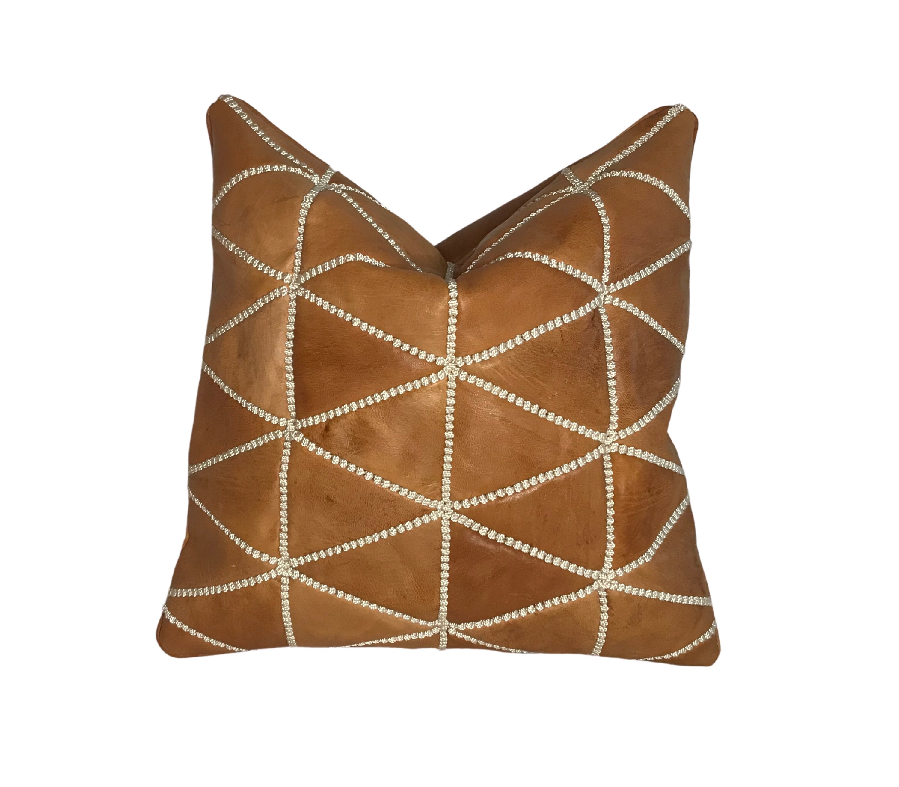 Leather Throw Pillow Set of 3 for Living Room Etsy