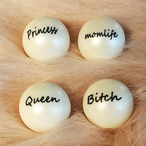 Cuentas de chicle de 20 mm con palabras imagen 1
