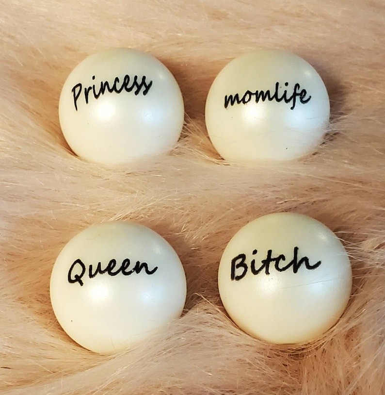 Cuentas de chicle de 20 mm con palabras imagen 1