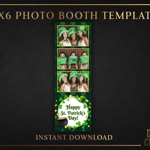2x6 Photo Booth Template for St. Patrick&#39;s Day