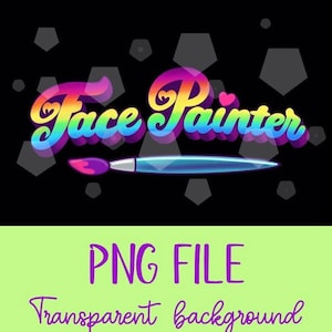 Face painting rainbow file transparent background