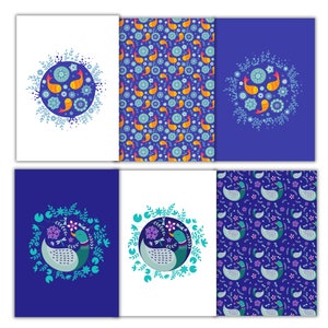 6 postcards 10x15 cm - Original design
