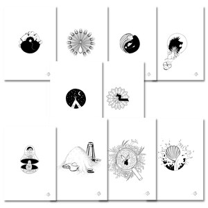10 "Best Of" postcards (Inktober 2022)