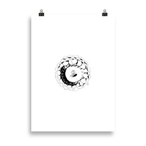 Poster "La Carte" Noir et Blanc 21x30cm /30x40cm /50x70 cm