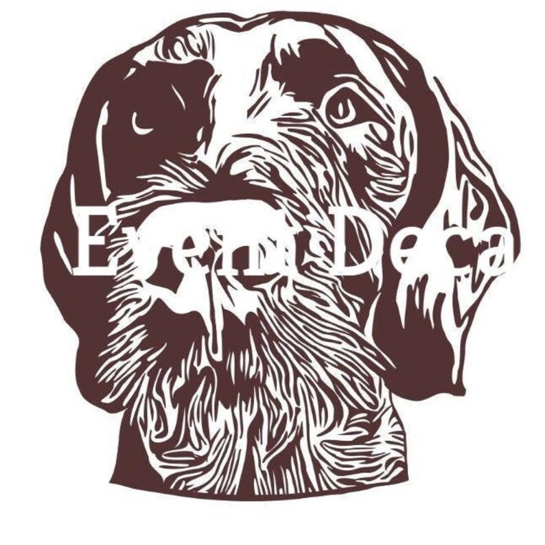 German Wirehaired Pointer Dog Vector Graphic SVG - Etsy France