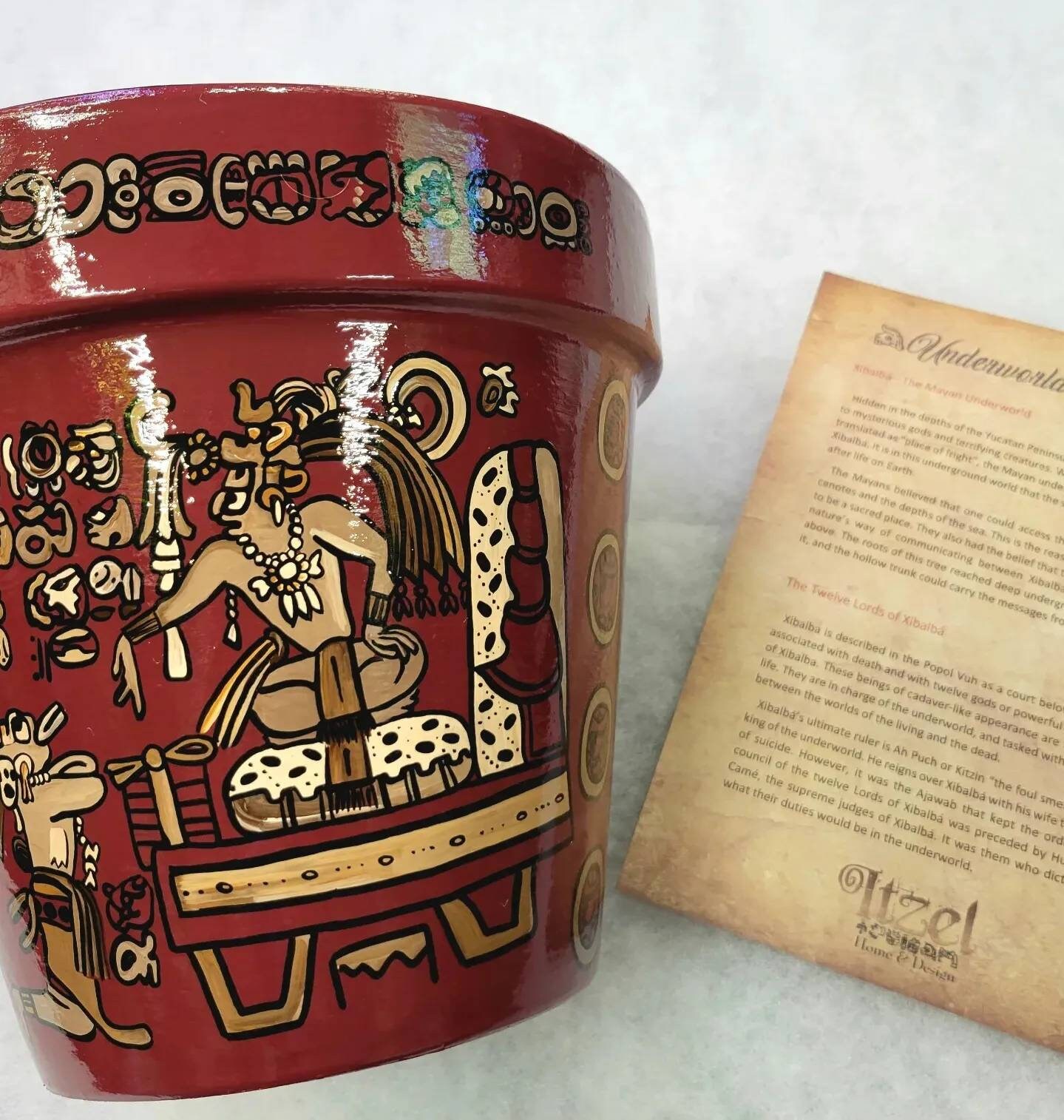 マヤの植木鉢。手描きのマヤ陶器。マヤの芸術 - Etsy 日本