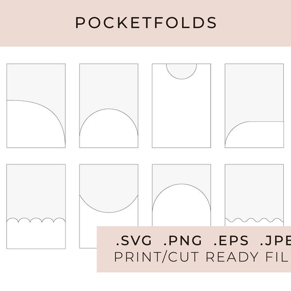 Pochettes - Fichier de découpe numérique SVG