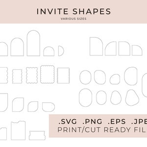Invite Shapes - Digital Cutting File SVG
