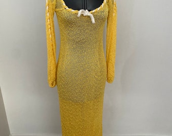 Sexy Vintage 1970’s Mary Farrin Maxi Dress