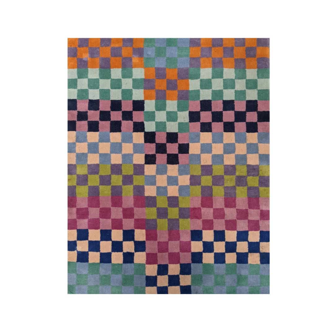 Checkered Rug | Checkerboard Rug Hand Tufted Rug Rainbow Rug Maximalist ...