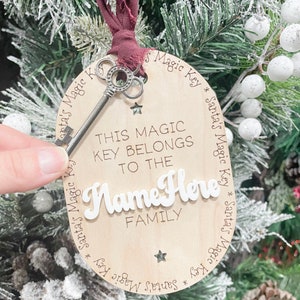 Customized Santa's Enchanted Key for Chimneyless Homes • Christmas Eve Magic • Personalized Believe Gift