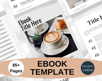 85+ ebook Canva template, Canva ebook cover, ebook template, lead magnet template, printer friendly ebook, marketing Canva template, ebook