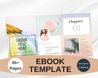 Ebook template for Canva, ebook creator Canva template, ebook design template, Canva coaching template, lead magnet template