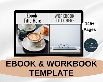 145+ Ebook and Workbook Canva Template bundle, Canva Template Design for Ebook & Workbook Template, Worksheet Lead magnet, Online  Course