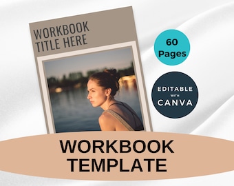 Brown Canva Workbook Template, Editable Workbook Template, Workbook Template Coaching, Workbook Business Template, Workbook & Ebook Template