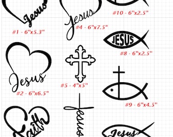 Jesus Religious Christian decals - various designs
