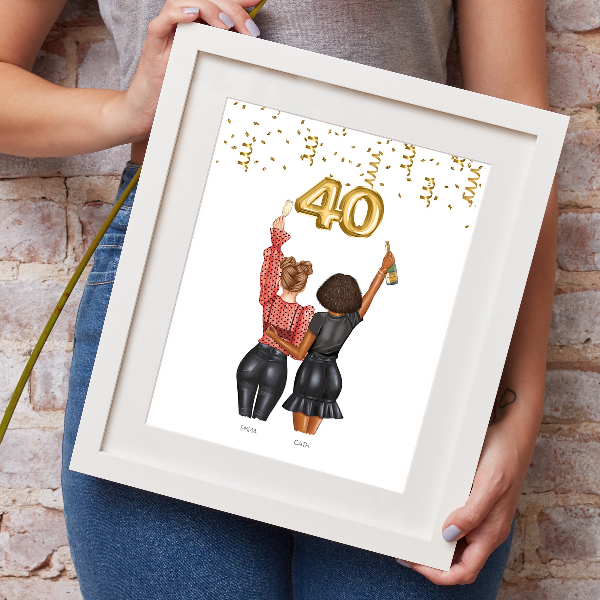 Geschenkidee Zum 40 Geburtstag Beste Freundin 40. Geburtstagsgeschenk für Sie Beste Freundin 40. Geschenk | Etsy