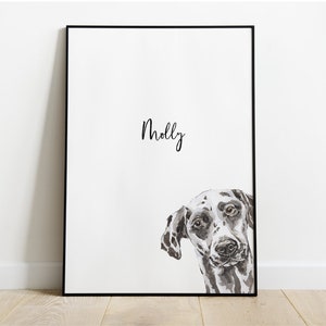 Personalised Dalmatian Print , Dalmatian Picture, Dalmatian Gift, Dalmatian Print, Pet Portrait, Dog Lover Gift, Personalised Pet Portrait