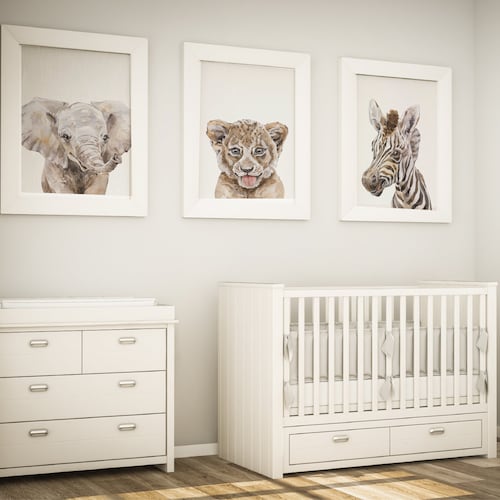Safari Nursery Prints Safari Nursery Decor Set of 3 Prints Etsy